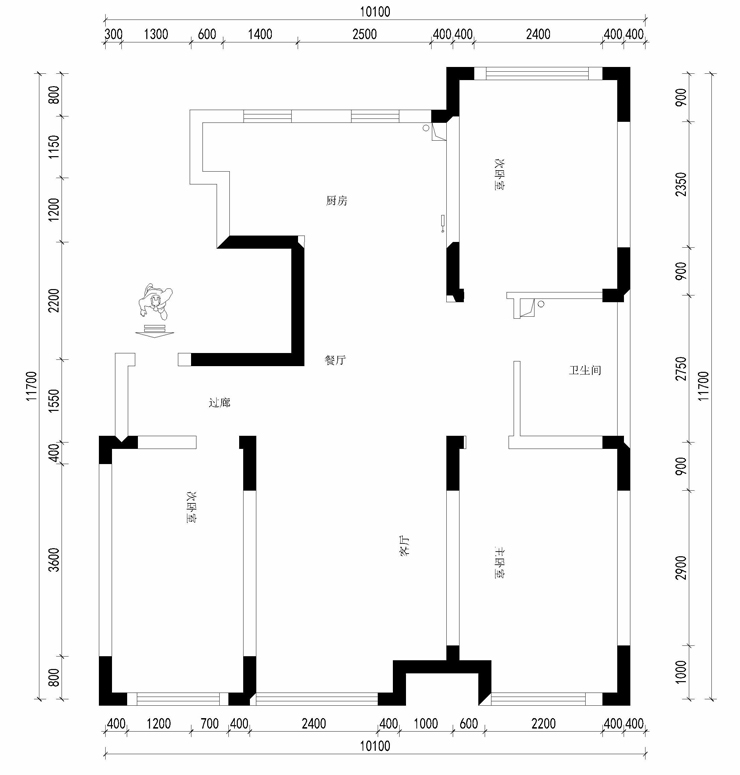 金地檀悅-110平-新中式風(fēng)格-平面.jpg