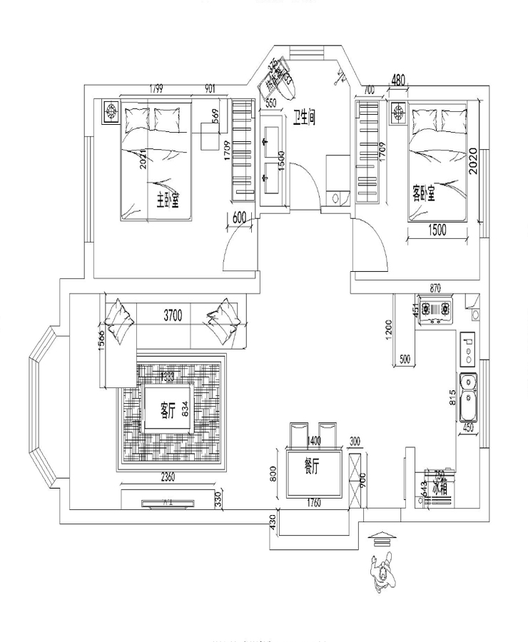 華潤二十四城-107平-現(xiàn)代輕奢-平面圖.jpg